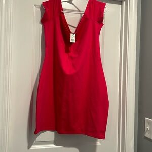 Express Hot Pink Cotton Dress